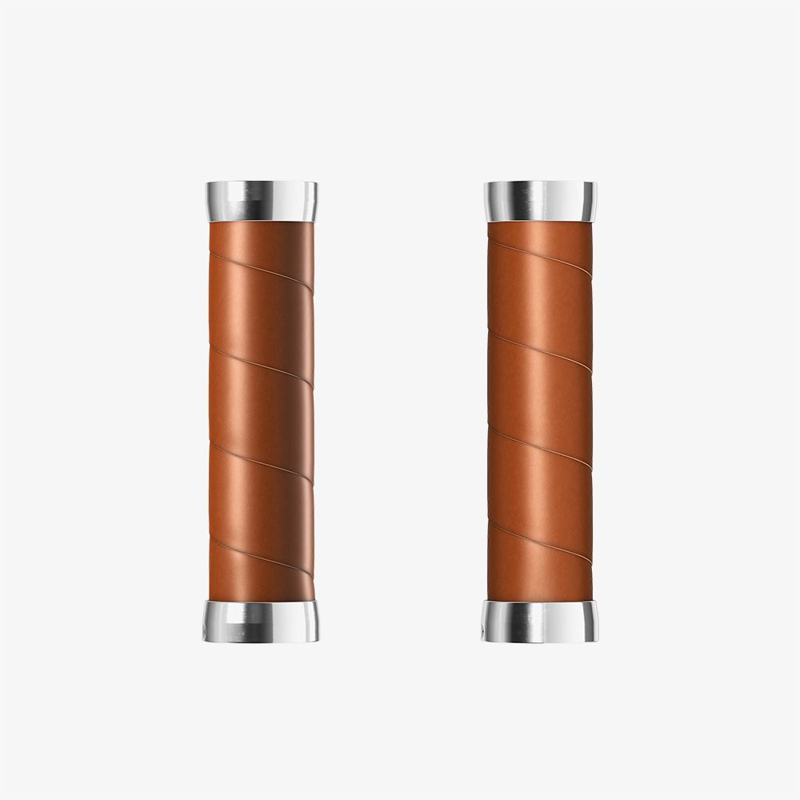 Brooks Slender Leather Handlebar Grips in Honey